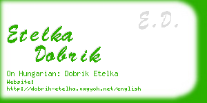 etelka dobrik business card